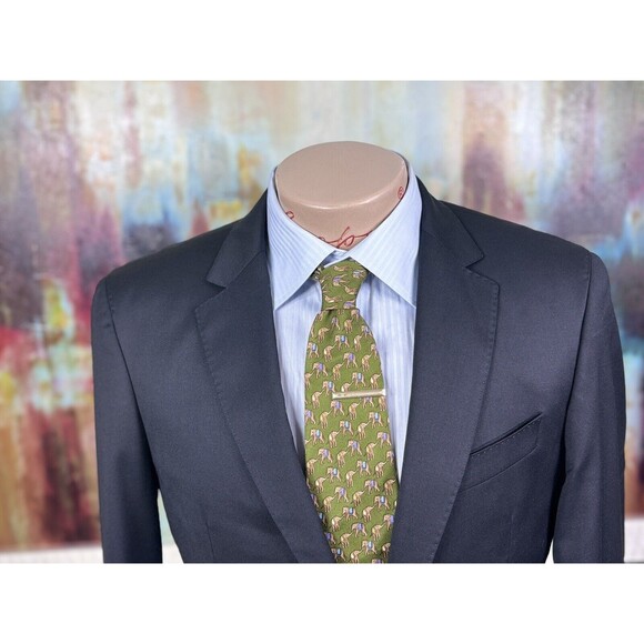 Hugo Boss Mens NWOT Black Italian Super 120’s Wool Blazer 38R MSRP $898 - Picture 3 of 16